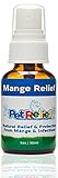 PET RELIEF Mange Relief Medicine for Dogs Mange Treatment, Sarcoptic, Demodex, Demodectic Mange Medicine,! 40 Day Supply (30ml) Antifungal Skin Relief for Dogs, Better Than Meds, No Side Effects USA
