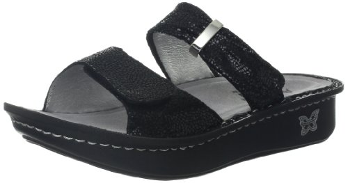 Alegria Women's Karmen Sandal,Black Metallic Fun,39 BR/9-9.5 M US