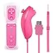 Prous 2 in 1 WII Remote Nunchuck Controller, XW13 WII motion plus Remote For Nintendo Wii-Pink