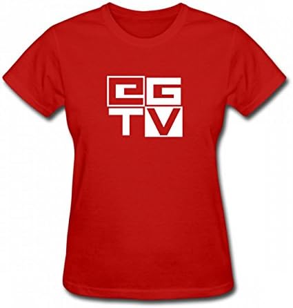 XCNCSL EthanGamerTV Logo Tshirt Printed Cotton T-Shirts Tops Logo Women's Tee Red