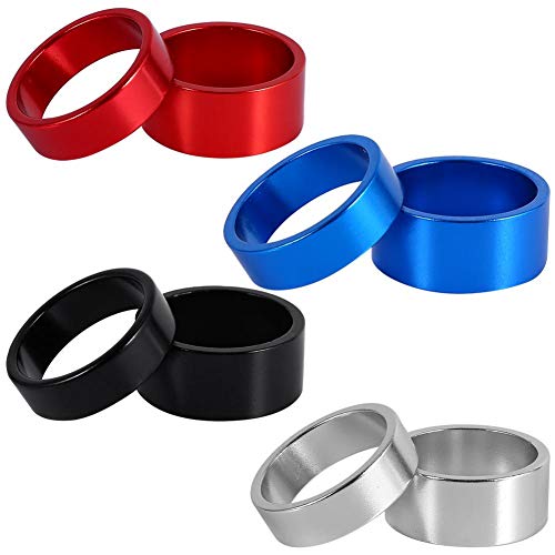 image for Dilwe Bicycle Fork Washer, 4 Colors 4Pcs/Set 5mm/10mm/15mm/20mm Alumin