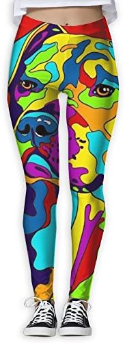 JHIKFYU Multi-Color American Pit Bull Terrier Printing Compression Leggings Pants Tights for Women S-XL