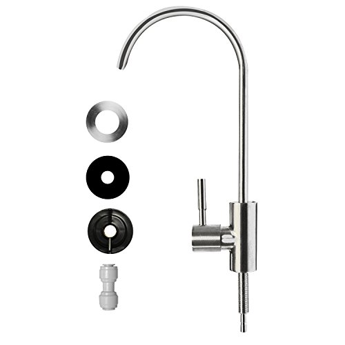 FS-TFC Reverse Osmosis Faucet For Drinking Water System,Brushed 304 Stainless Steel Finish (NOT CHROME),No Air Gap Lead-Free,Fit 1/4-inch Tube - Thumbnail 5