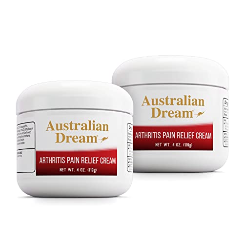 Australian Dream Arthritis Pain Relief Cream for Muscle Aches or Back Pain 4 Oz Jars (2 Pack