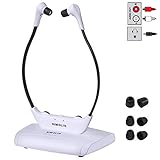 SIMOLIO 2.4G Analog Wireless TV Headsets with 100ft