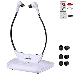 SIMOLIO 2.4G Analog Wireless TV Headsets with 100ft