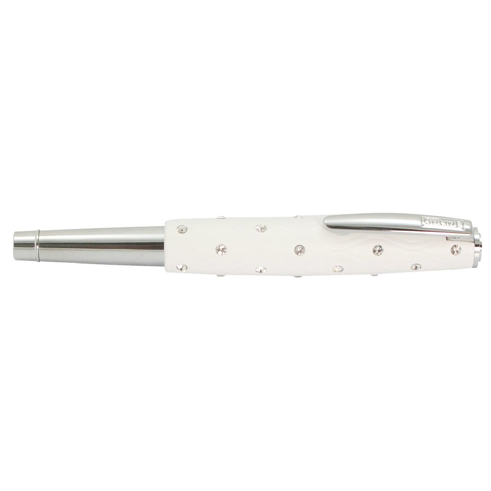 Online Crystal Inspirations Wave Line Fountain Pen - Magic White