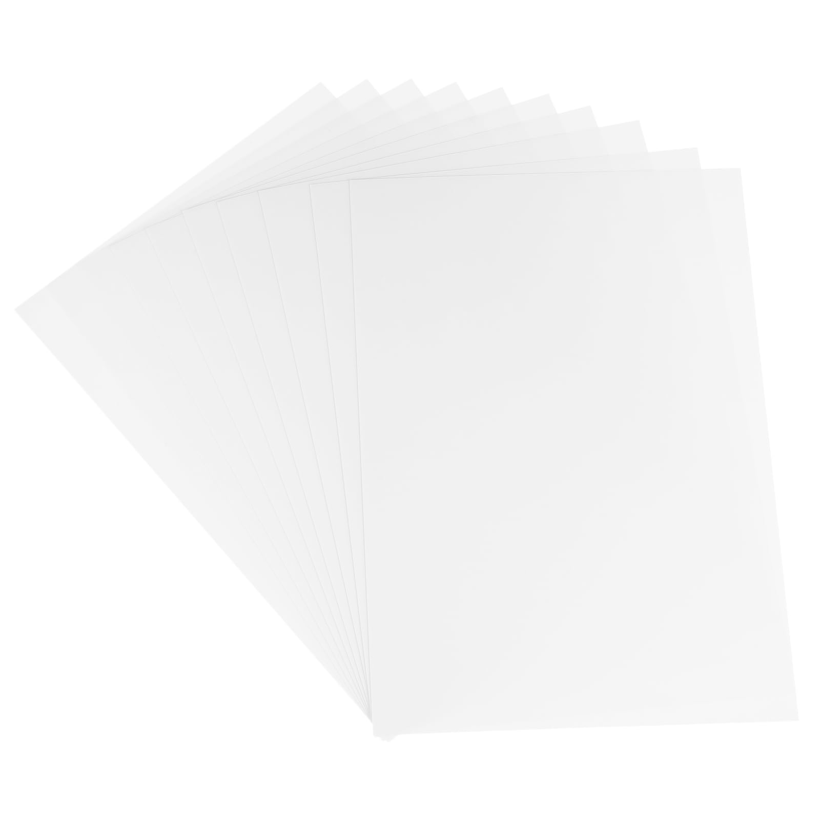 sourcing map 10 Pcs Shrink Plastic Sheets, 8x12 Inch Shrink Films Paper Heat Shrink Art Paper for Making Earrings, Necklace, Keychains DIY Crafts Project, White