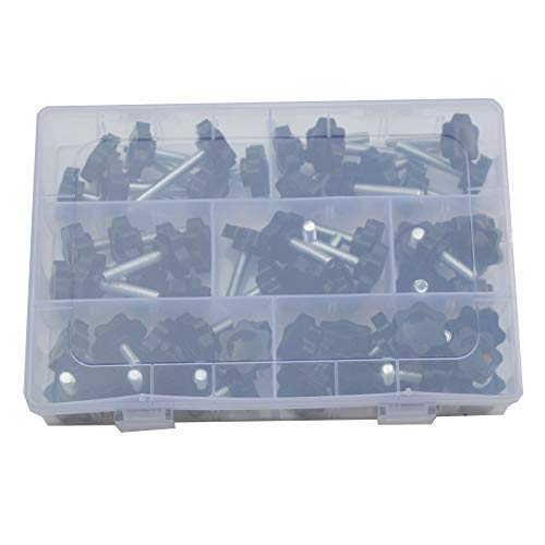 M6 Nylon Black Plastic Replacement Star Hand Knobs with Steel