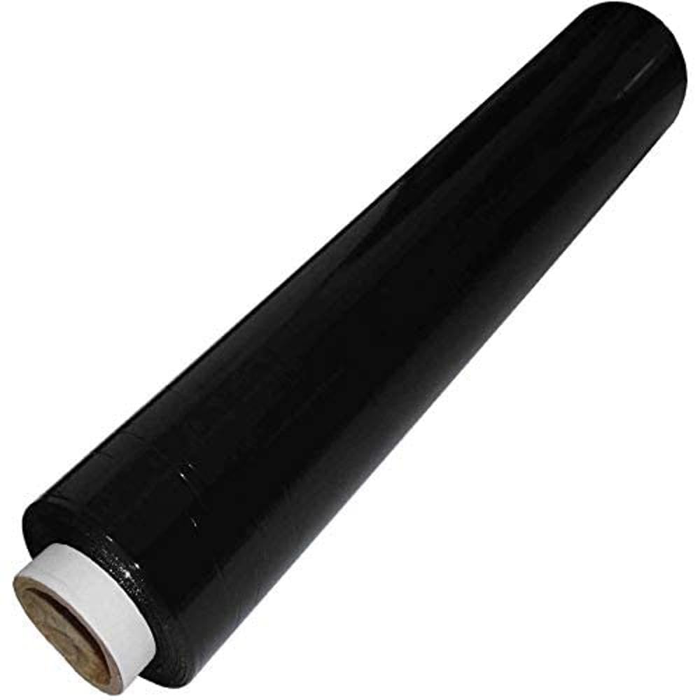REQUISITE NEEDS 400mm X 250M Pallet Stretch Shrink Wrap - Black | Long Roll of Heavy Duty Packaging Cling Film | Shrink Plastic for Moving House