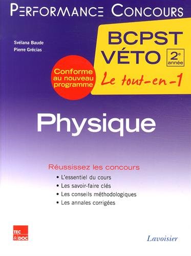 Physique, 2e année BCPST-Véto