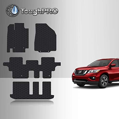 TOUGHPRO Floor Mats Accessories 1st + 2nd + 3rd Row Compatible with Nissan Pathfinder All
