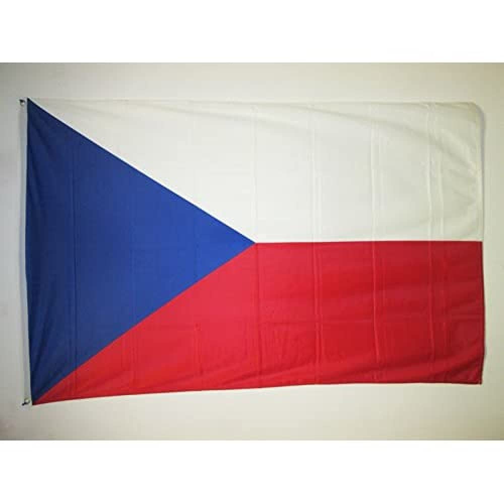 AZ FLAG - Czech Republic Flag - 3x5 Ft - For Outdoor - Czech Banner Knitted Polyester with Two Plastic Rings - Fade Resistant - Vivid Colors - 3' x 5' Feet - 150x90 Cm