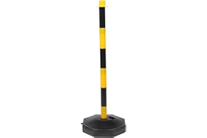 GANAZONO Warning Column 33.46 Inch Water-Fillable Elastic Traffic Cone Safety Barrier Post for Road Isolation and Parking Lot