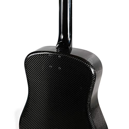 Deluxe KLOS Black Carbon Fiber Full Size Acoustic Electric Guitar Kit