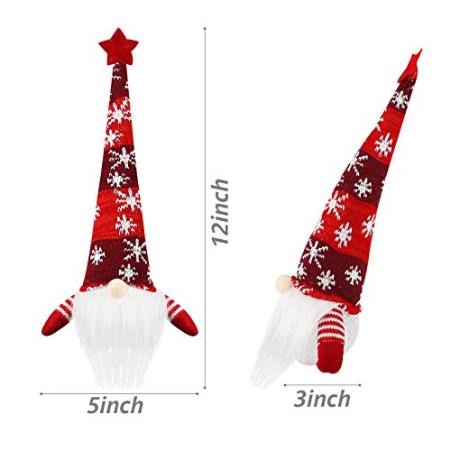 1Tomte Swedish Plush Santa Gnome, Handmade Scandinavian Tomte Santa Scandinavian Gnome Plush Heart for Christmas Santa Decoration Table Decor