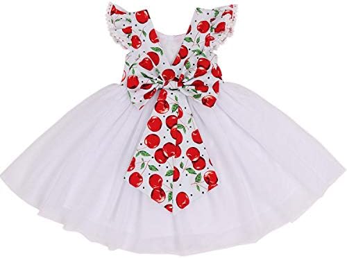 Toddler Girls Floral Ruffle Dress Kids Flutter Party Tutu Dress Baby Long Dress