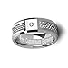Thorsten Royce Tungsten Carbide Contemporary Metal Wedding Band Ring with Single Diamond and Carbon Fiber Inlay 8mm Wide by from Roy Rose Jewelry
