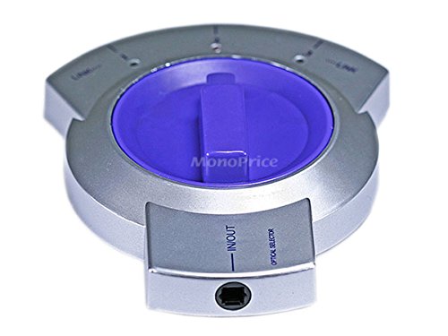Monoprice 102946 3X1 Optical Audio TosLink Bi-Directional Manual Switch