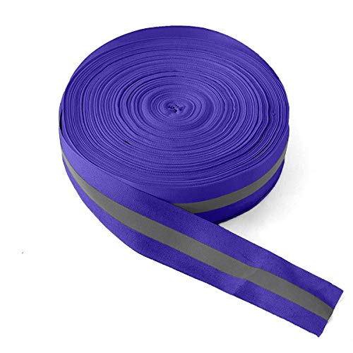High Visibility Reflective Tape Strip, Fabric Florescent Reflective Safety Tape Sew-on Warning Safety Trim (Blue, 1.97in0.79in) - Thumbnail 6