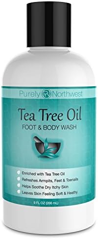 Antifungal Tea Tree Oil Body Wash, Helps Athletes Foot, Ringworm, Toenail Fungus, Jock Itch, Acne, Eczema & Body Odor- Soothes Itching & Promotes Healthy Feet, Skin and Nails 9oz