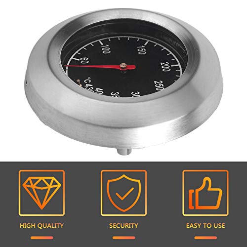 Dalkeyie Round Stainless Steel Oven Food Cooking Baking Double Metal Thermometer Household Temperature Gauge 60-430 Degrees Celsius(Silver)