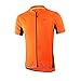 ARSUXEO Men's Slim Fit Cycling Jersey Short Sleeves Bike Bicycle MTB Shirt Orange Size Large