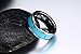 8mm High Polished Tungsten Carbide Wedding Band Rings For Men With Turquoise Beveled Edge Comfort Fit