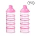 Accmor Baby Milk Powder Formula Dispenser, Non-Spill Smart Stackable Baby Feeding Travel Storage Container, BPA Free, 5 Compartments, 2 Pack