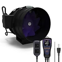 GROWNEER 8 Inch 800 CFM Inline Duct Fan with Temperature Speed Controller, Mixed Flow Ventilation Exhaust Fan & Cooling Digital Thermostat, HVAC Combo for Grow Tents, Hydroponics