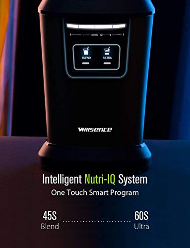 Willsence Blender Personal Smoothie Blender(Recipe Book Included), 700 Watts Intelligent Nutri-iQ System, 6 Stainless Steel Blades for Shake and Smoothie Maker, Ice Crusher, 2 x 20 oz Travel Cups - Thumbnail 2