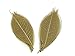 NAVA CHIANGMAI Rubber Tree Leaves - Pack of 100 Skeleton Leaves Decorative DIY Craft , Artificial Leaves Craft Card Scrapbook DIY Handmade Embellishment Decoration Art (Gold)