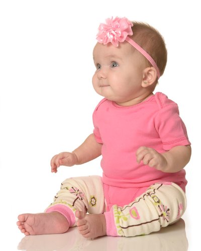 Girls 5 pack set of elastic baby headbands