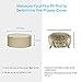 SunPatio Fire Pit Cover Round, Outdoor Fire Pit Table Cover, Heavy Duty Waterproof Fire Bowl Cover, Patio Ottoman Cover with Drawstring, All Weather Protection, 32