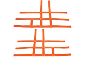 ALBA RACING Replacement Nets in Orange for Yamaha Banshee and Raptor 700 Propeg Compatible with Alba and Tusk Propeg Nerf Bars