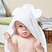 White Bamboo Hooded Baby Towel 100% Organic Unisex Towel, Highly Absorbent And Super Soft Bath Towel For The Pool And The Beach Great Baby Shower Gift