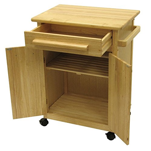 Winsome Wood Single Drawer Kitchen Cabinet Storage Cart, Natural