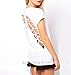 Moonar® Summer Scoop Neck Lazer Cut Angel Wings Short Sleeve Casual Tops T Shirt