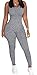 Honey GD Women's Sexy Bodycon Solid Backless Jumpsuits Playsuit Grey S