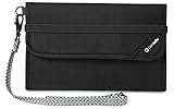 Pacsafe RFIDsafe V250 Anti-Theft RFID Blocking Travel Wallet, Black