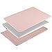MOSISO Plastic Hard Shell Case & Keyboard Cover & Screen Protector Only Compatible with MacBook Pro Retina 15 inch (Model: A1398, Older Version Release 2015 - end 2012), Rose Quartz