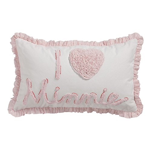 Ethan Allen | Disney Minnie Mouse Really Ruffle Minnie Mouse Boudoir Pillow, Petal Pink