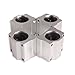 Vktech 4 Pcs SC20UU 20mm Aluminum Linear Motion Ball Bearing Slide Bushing for CNC