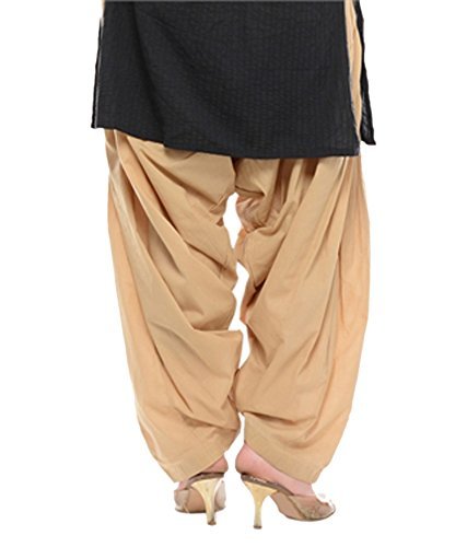 pistaa's women's cotton patiala salwar (spsbeg_beige_free size)