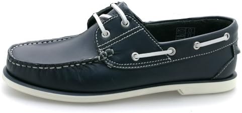 navy leather boat shoes
