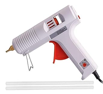 DEDSO Professional Hot Melt Adhesive Glue Gun Adjustable Temperature 110w with (2 x Glue Sticks)-White