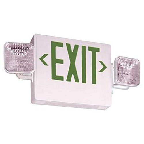 Lithonia LightingECG LED HO M6 Thermoplastic LED Emergency Exit Sign & Light High Output battery with Green Letters