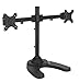 Halter Double Monitor Stand for Desk, Freestanding Dual Monitor Setup, VESA Monitor Stand, Adjustable Monitor Arms for 2 Monitors, Screen Size from 17, 24, 27, and 32 Inch Curved or Flat Screen, Black