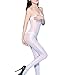 White Color QueensHot Sexy Erotic Silky Shiny Lingerie Babydoll Teddy Tube Body Catsuit Stocking Tigh-High,White,Large