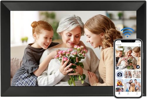 ANNA BELLA 15.6 Inch digitaler bilderrahmen groß,1920x1080 HD IPS Touch Screen WiFi Digital Photo Frame, 32GB Storage, Auto-Rotate, Wall Mountable, Ea